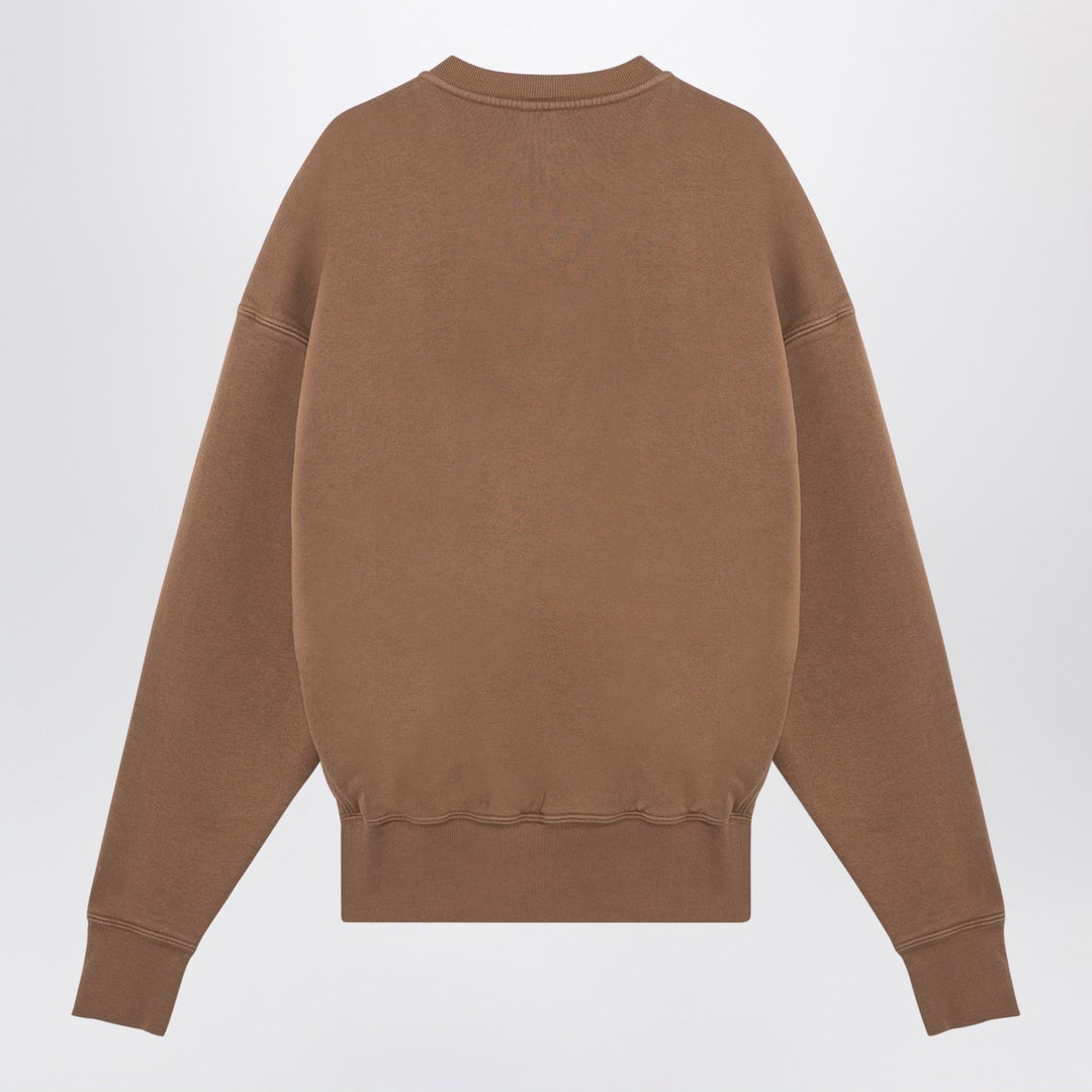 Saint Laurent Caramel coloured plush cotton sweatshirt