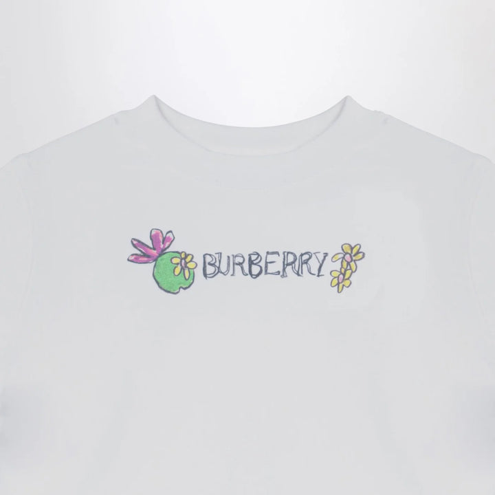 Burberry - White crew-neck T-shirt with logo
