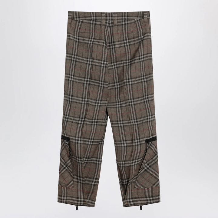 Burberry - Cargo pants check pattern in silk blend