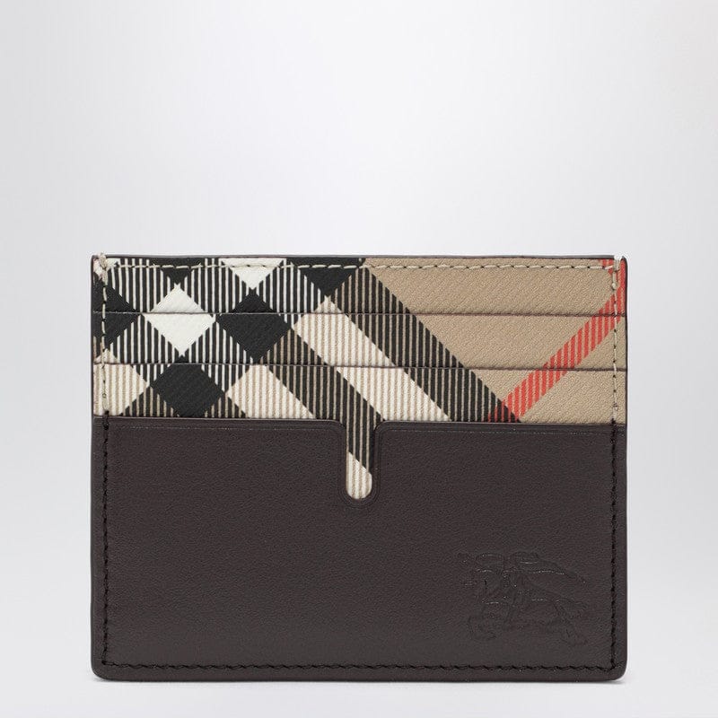 Wallets & Money Clips Burberry - Pop card holder in beige with Check pattern - One size Brand