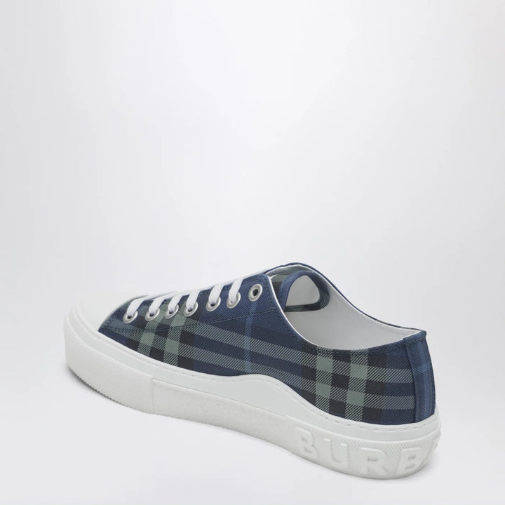 Burberry - Blue Check cotton Sneakers