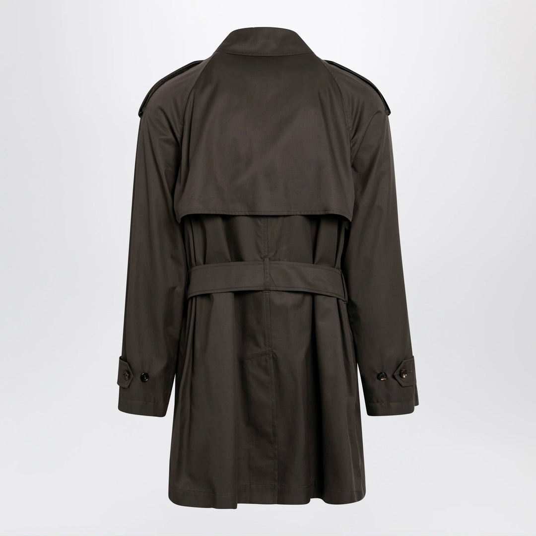 Burberry - Leadenham mid-length gabardine trench coat in brown