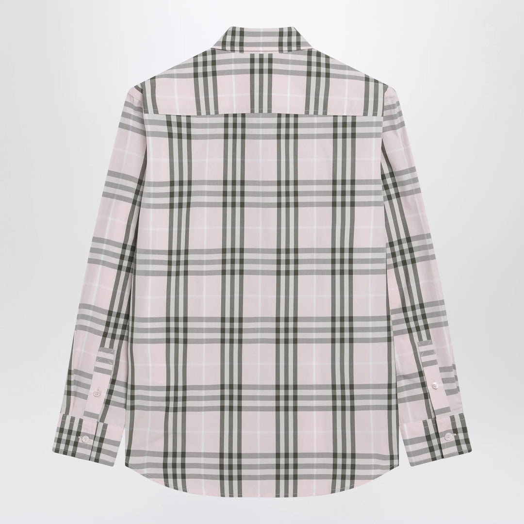 Burberry - Pink cotton Check pattern shirt