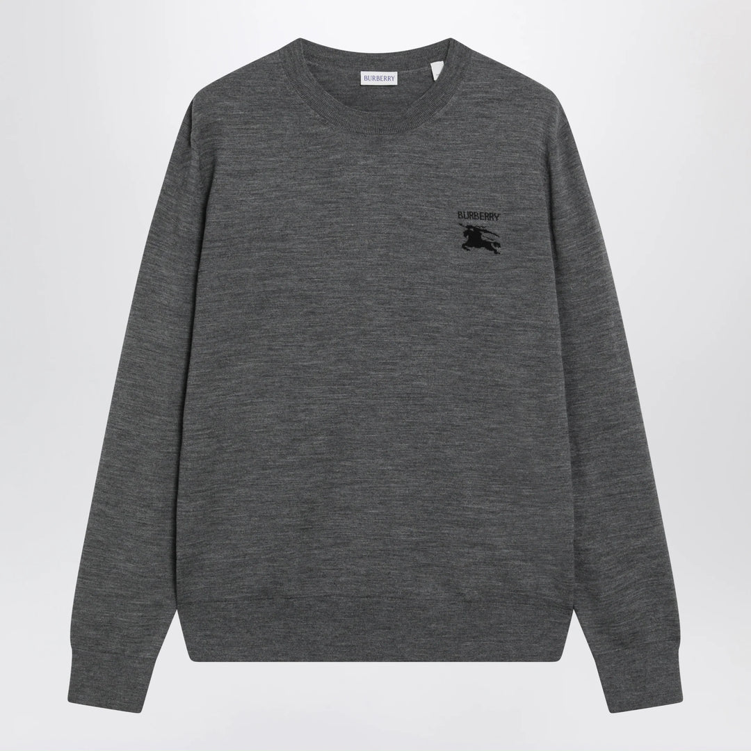 Burberry - Grey Wool Crewneck Sweater