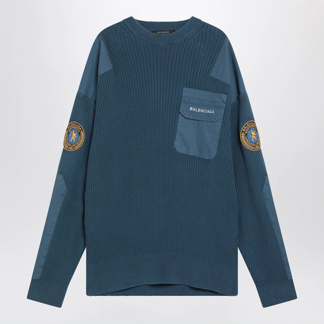 Balenciaga - Blue Uniform Merch cotton jumper