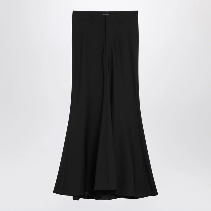 Balenciaga - Black long wool skirt