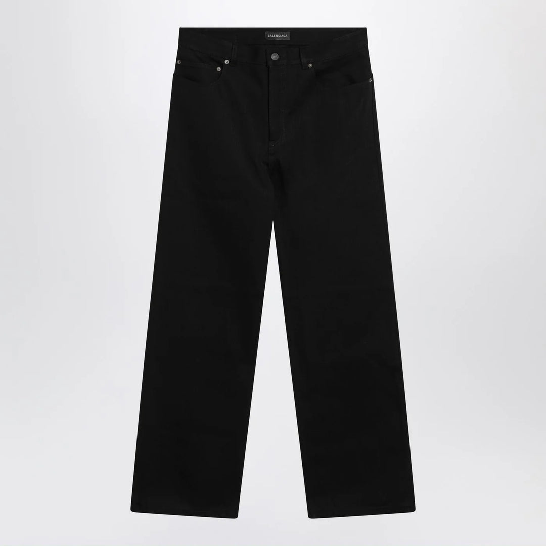 Balenciaga - Black cotton denim trousers