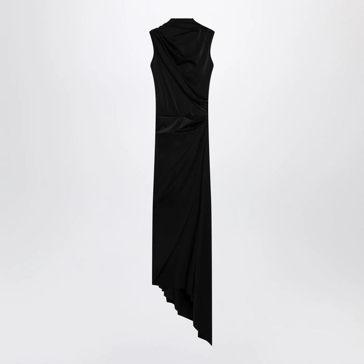 Balenciaga - Black draped midi dress