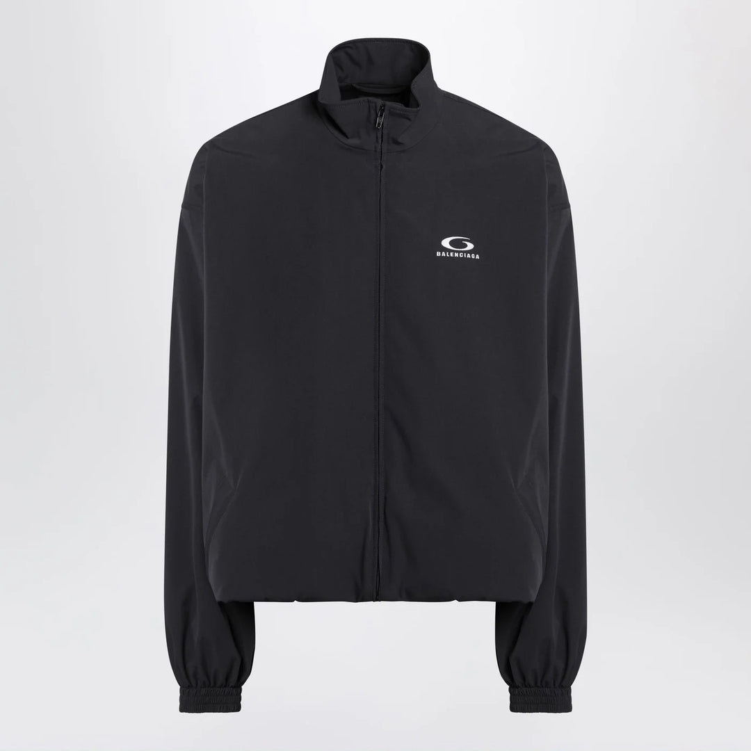 Balenciaga - Black washed Loop Sports Icon zip jacket