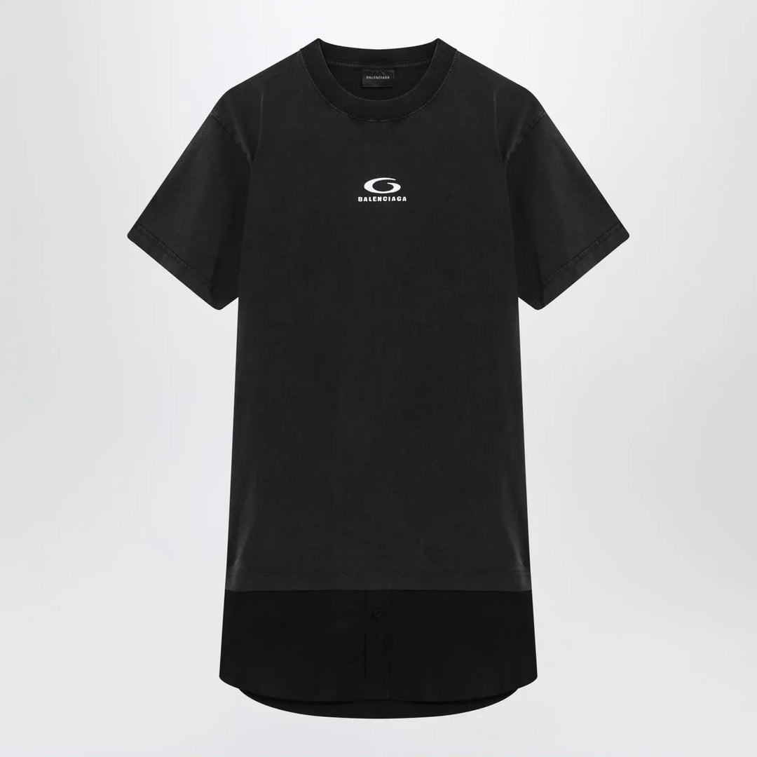 Balenciaga - Black washed Loop Sports Icon mini dress Brand Mini Dress XS