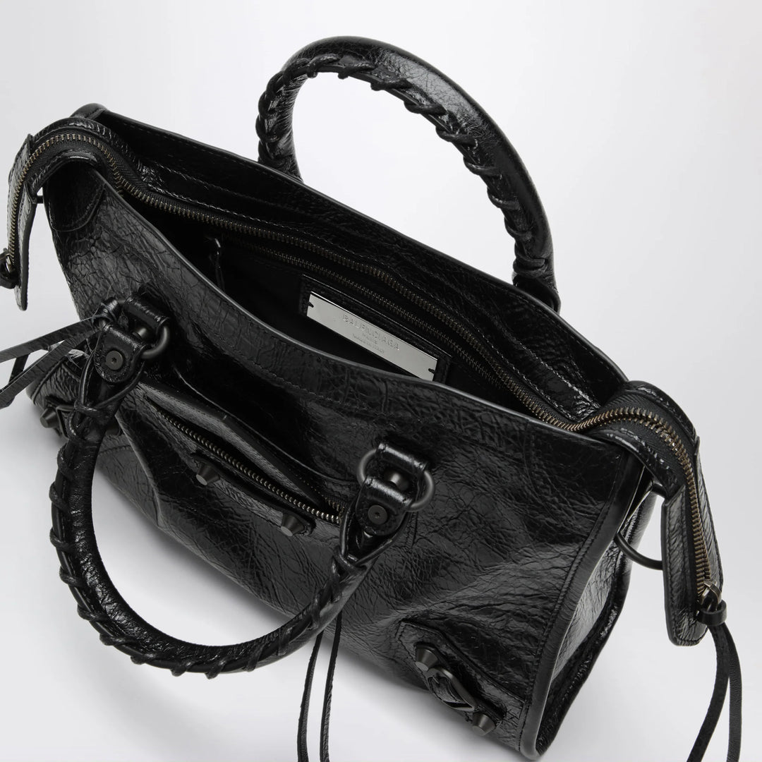 Balenciaga - Small Le City handbag in Arena lambskin black