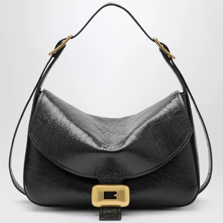 Balenciaga - Medium Clicca shoulder bag in lambskin leather, black