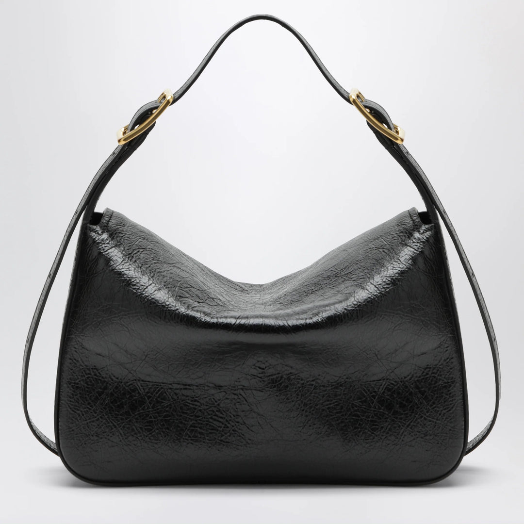 Balenciaga - Medium Clicca shoulder bag in lambskin leather, black