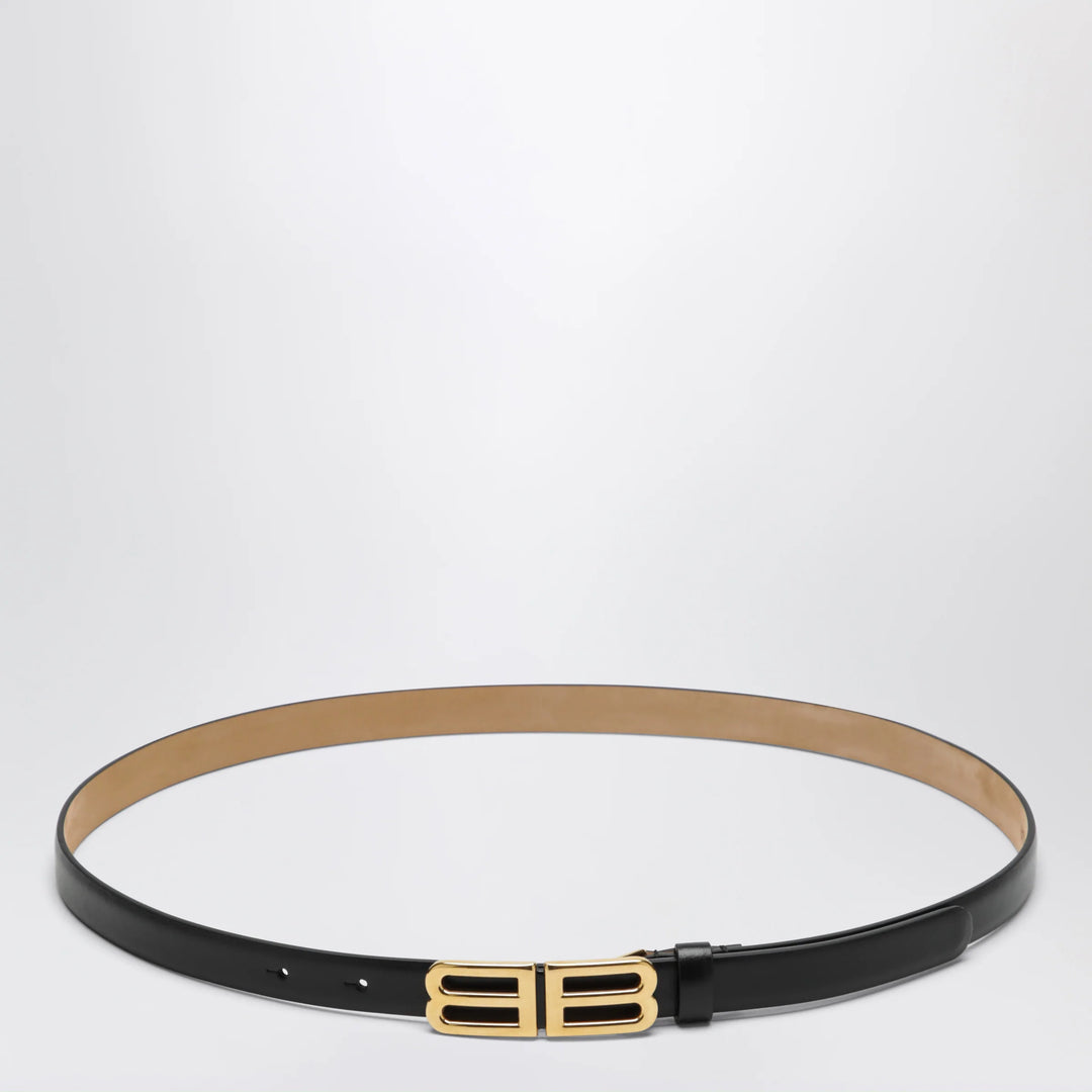 Balenciaga - Bolero BB calfskin leather belt in black