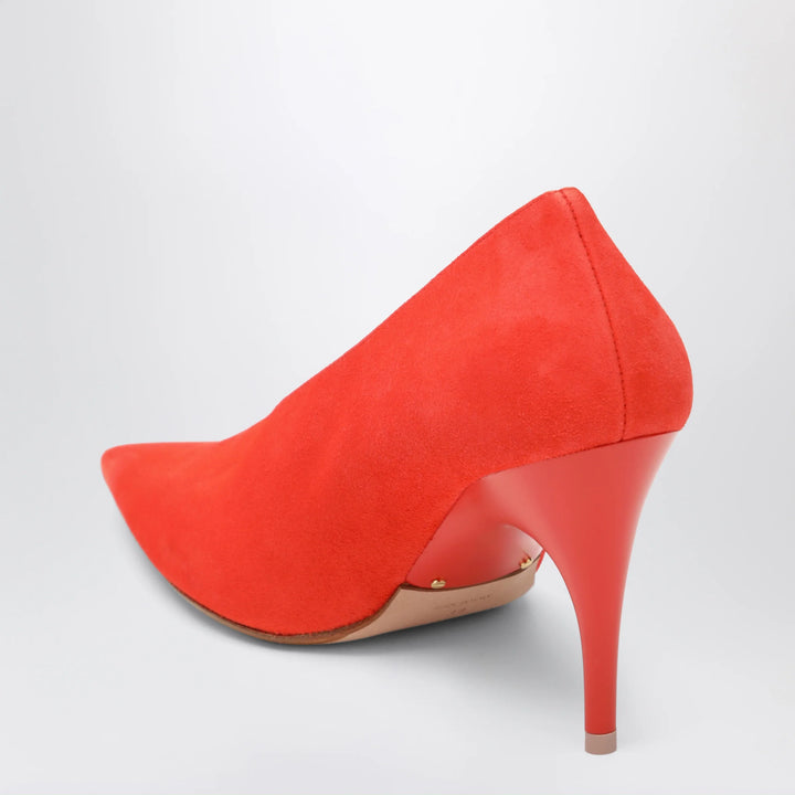 Balenciaga - Duchesse 90 mm suede goatskin pumps in tangerine