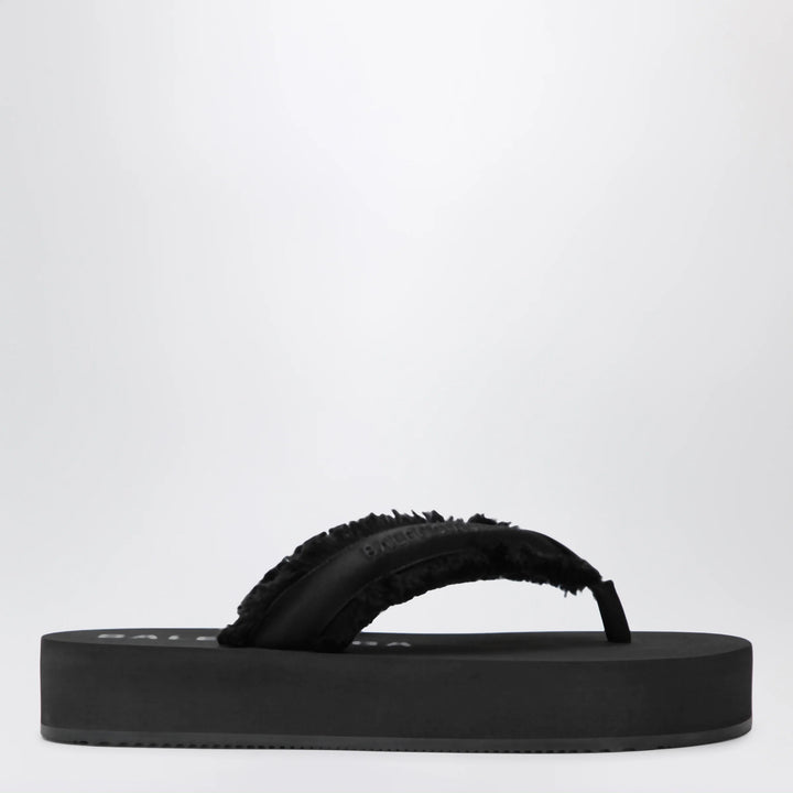 Balenciaga - Jet Lag thong sandals in black satin