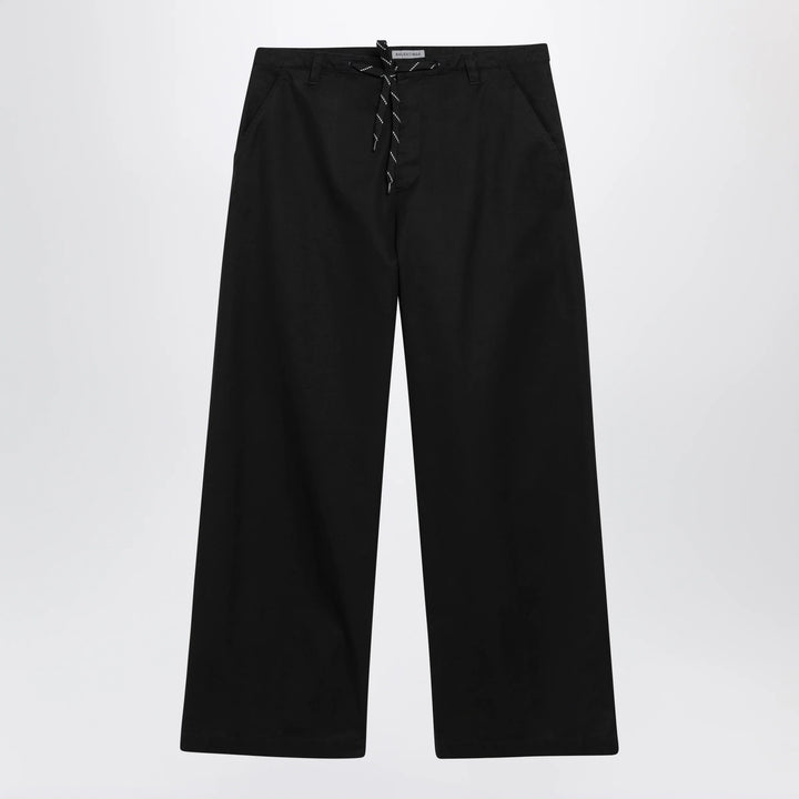 Balenciaga - Black cotton twill chino trousers