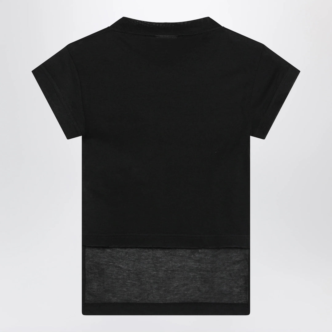 Balenciaga - Messy Spray T-shirt with cut-out back in cotton black