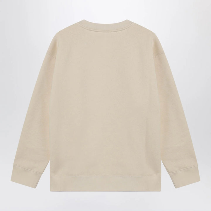 Valentino - Ivory cotton sweatshirt with Chez Valentino floral motif