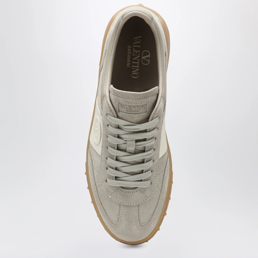 Valentino Garavani - Upvillage mixed-material sneakers in beige and ivory