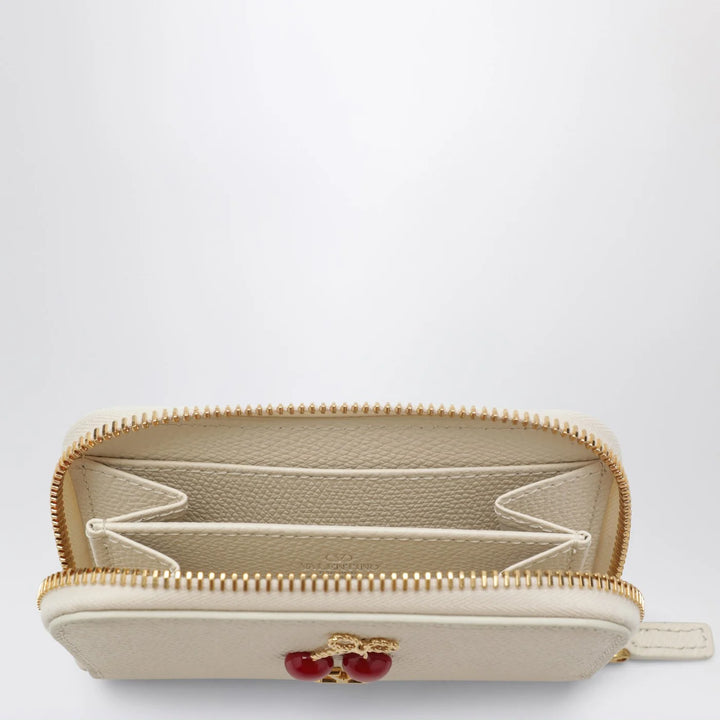 Valentino Garavani - Ivory Cherryfic zip-around wallet