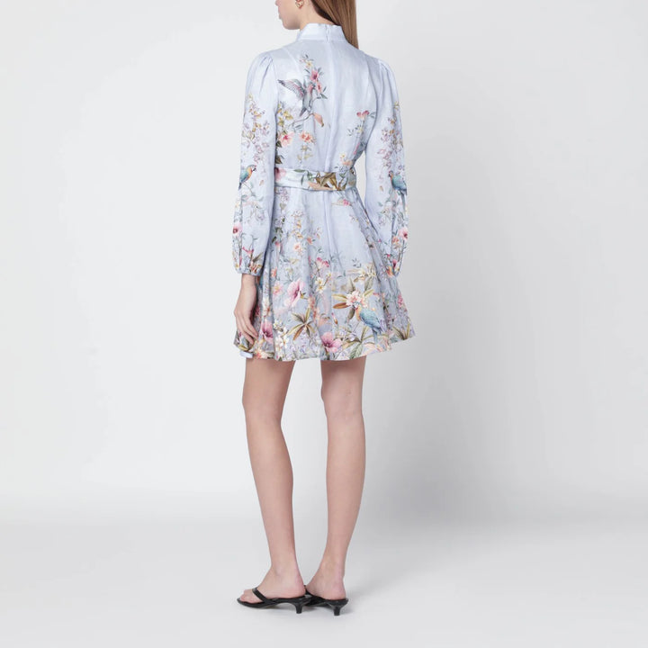 ZIMMERMANN - Rebellion blue Aviary mini dress