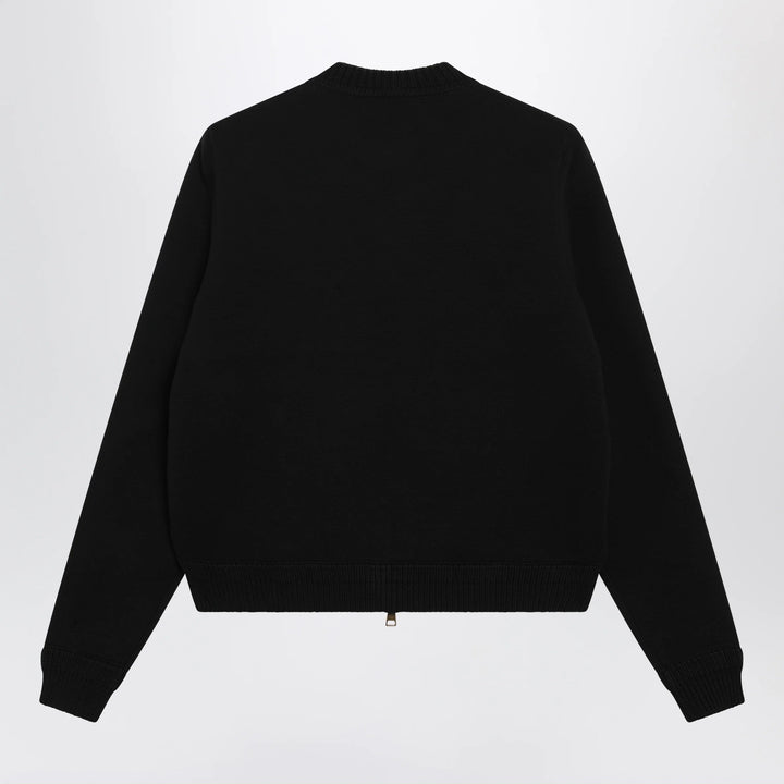Moncler - Black padded zip-up sweatshirt