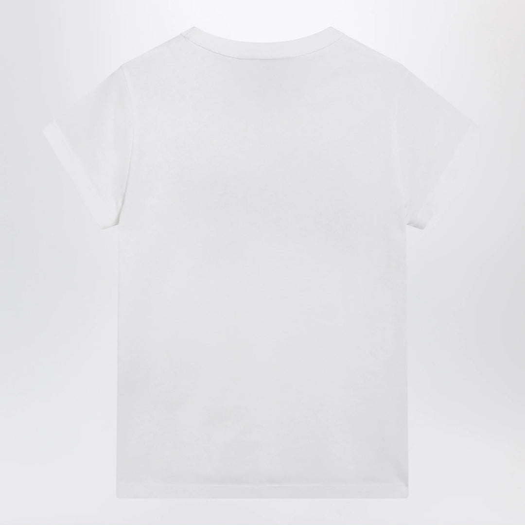 Valentino - White cotton T-shirt with logo print