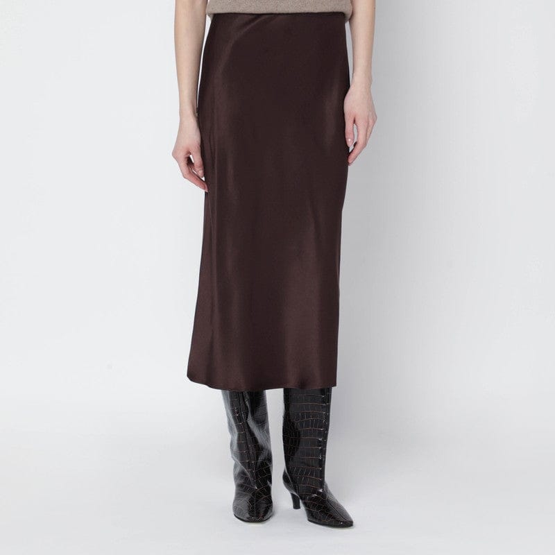Skirts ANINE BING - Brown silk Bar midi skirt - XS Brand