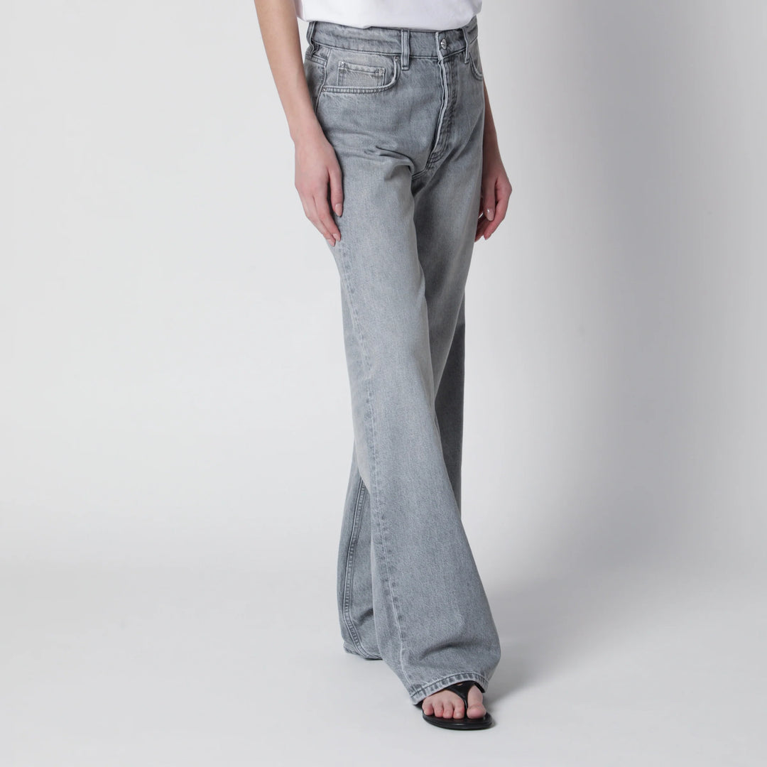 ANINE BING - Jeans Hugh high-rise in light grey denim