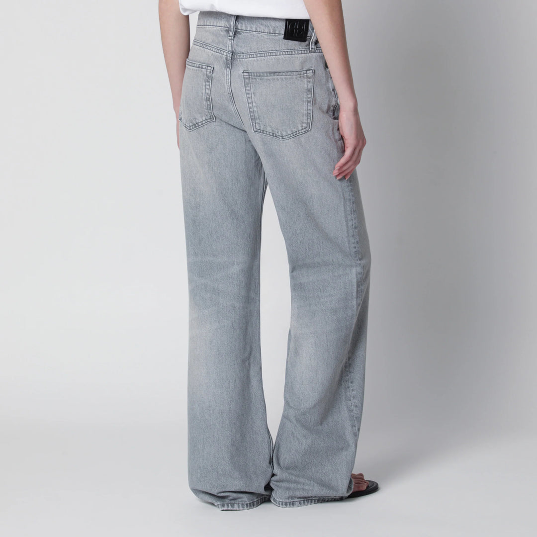 ANINE BING - Jeans Hugh high-rise in light grey denim