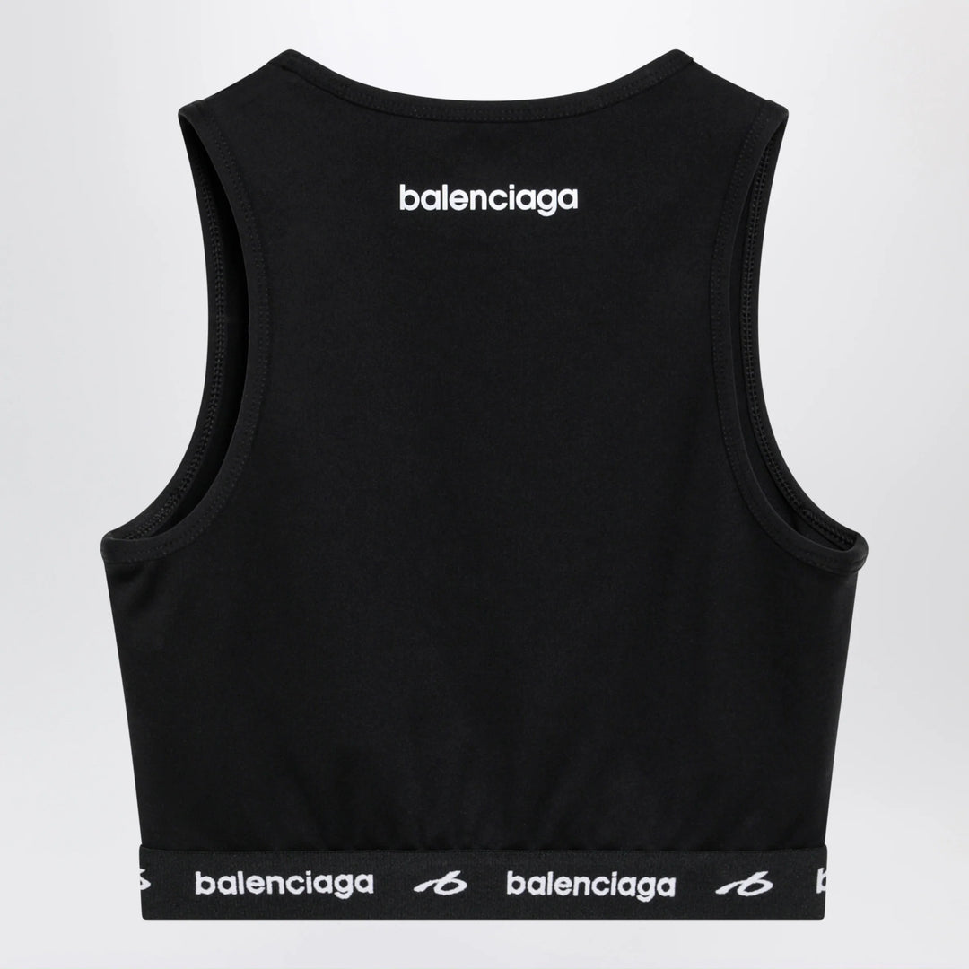 Balenciaga - Techwear bra top in black technical fabric