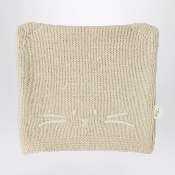 Teddy &amp; Minou - Beige knit set with hat and shoes