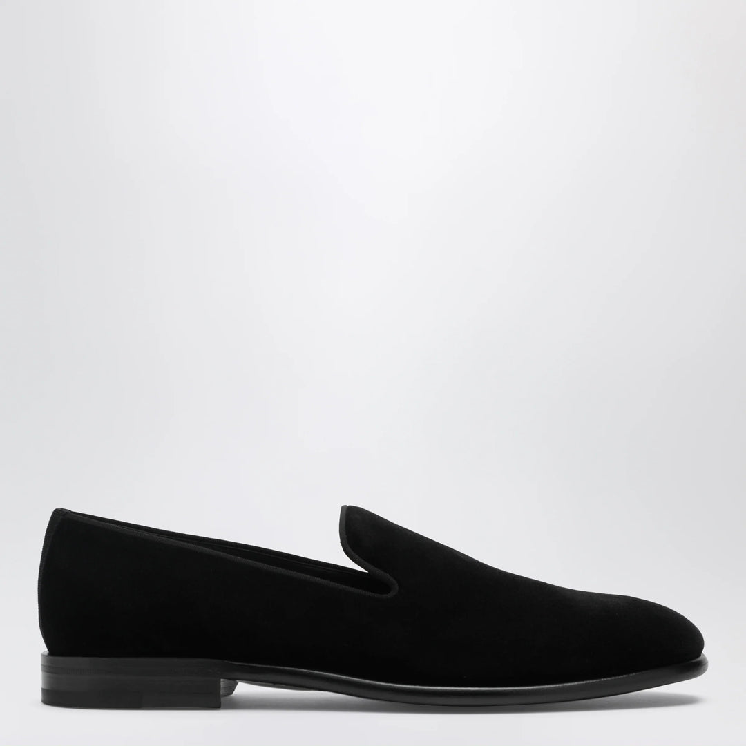 Dolce&amp;Gabbana - Black velvet goatskin loafers