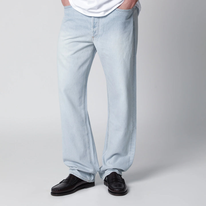 AGOLDE - 90s straight-leg mid-rise jeans in light blue denim