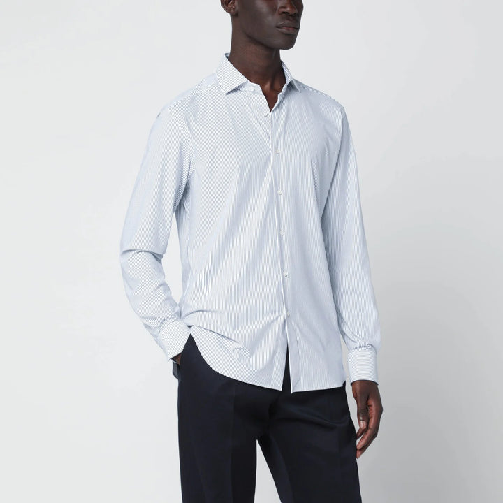 XACUS - White striped Tailor Fit shirt