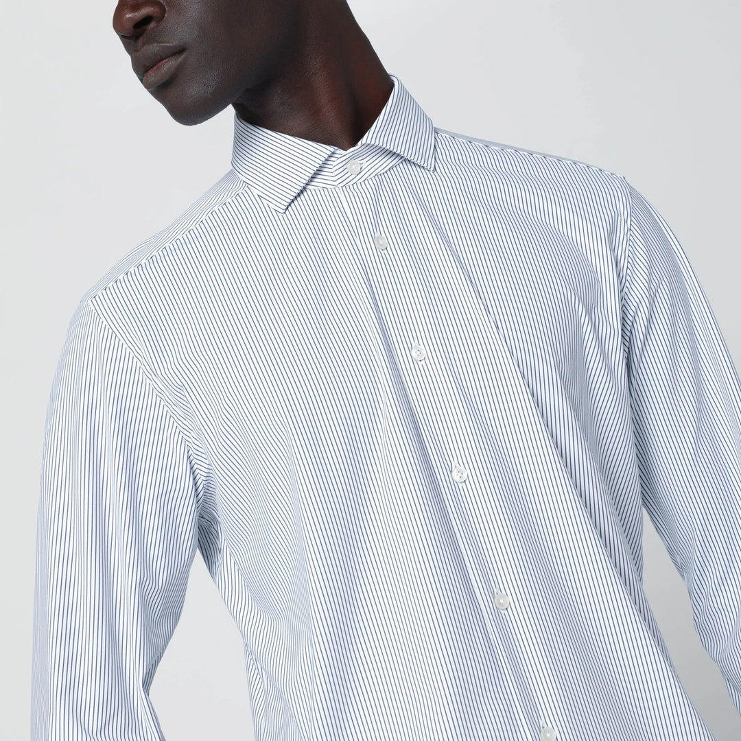 XACUS - White striped Tailor Fit shirt