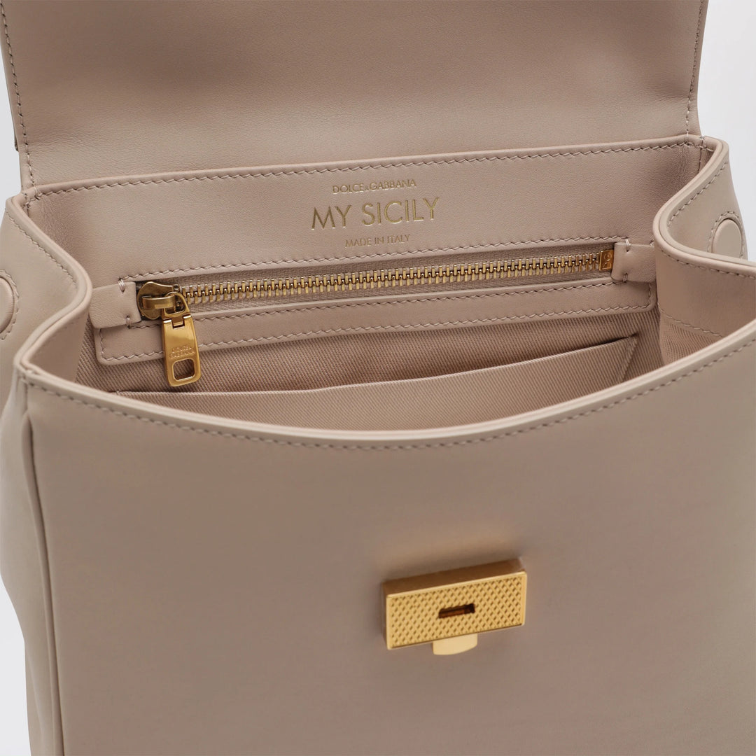 Dolce&amp;Gabbana - My Sicily small nude-colored plongé leather bag
