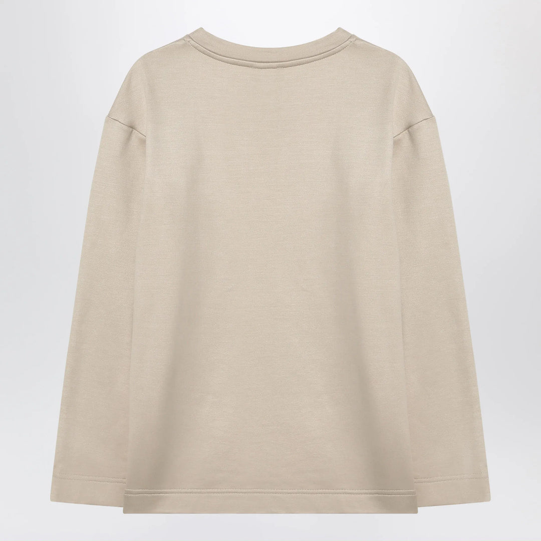 Max Mara - Beige sweatshirt in silk blend