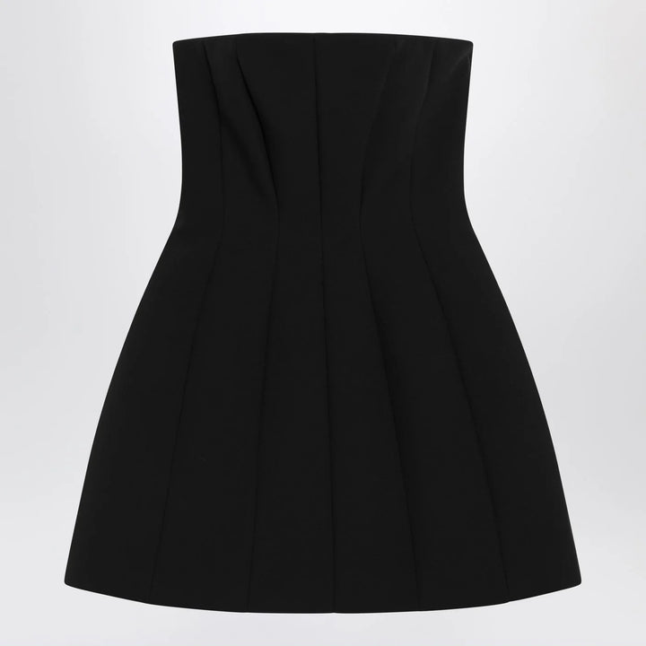 Max Mara Pianoforte - Black bustier dress in sablé