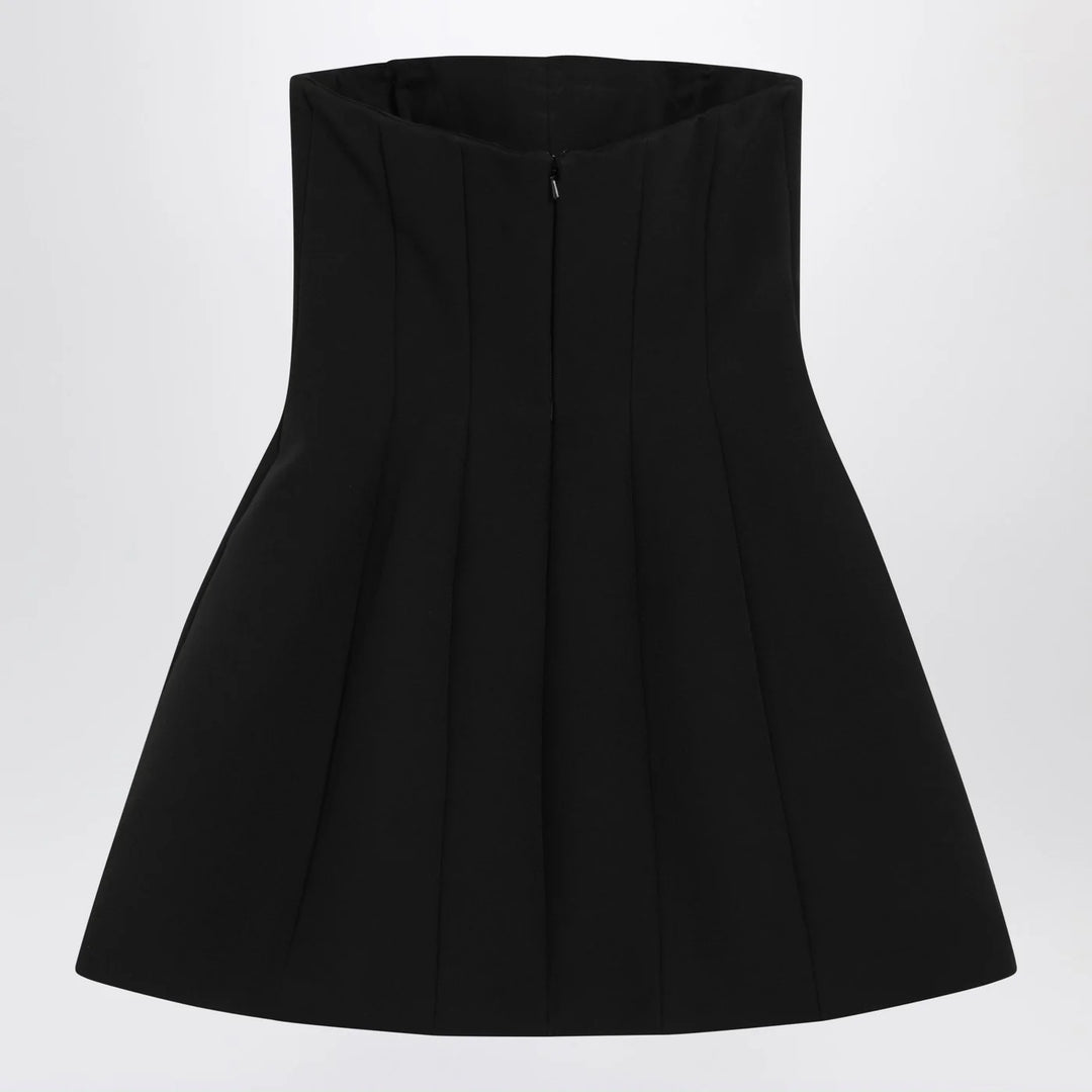 Max Mara Pianoforte - Black bustier dress in sablé