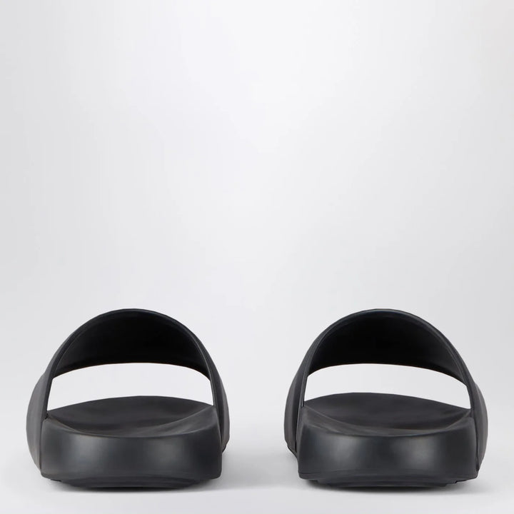 Givenchy - Black rubber Label Slide flat mules Brand Shoes