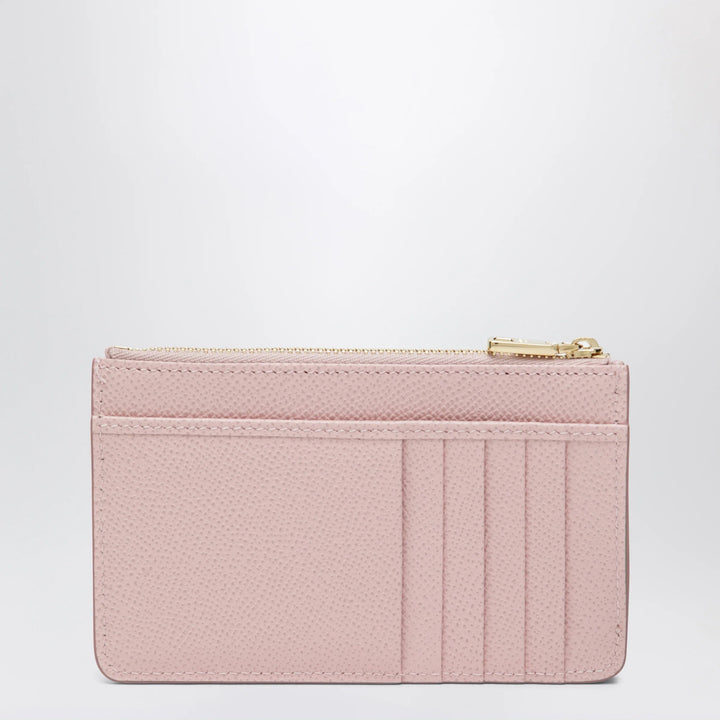 Dolce&amp;Gabbana - Dauphine calfskin card holder in nude pink