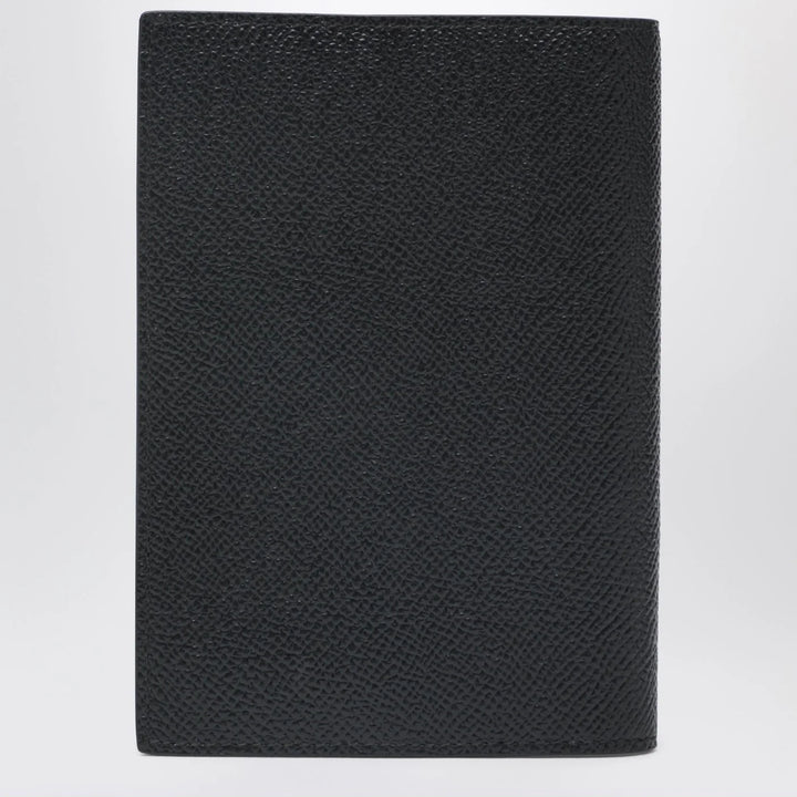 Dolce&amp;Gabbana - Black passport holder with logo plaque