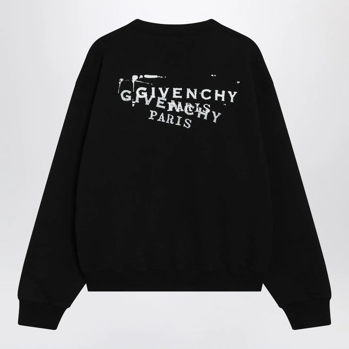 Givenchy - Black brushed cotton sweatshirt with logo