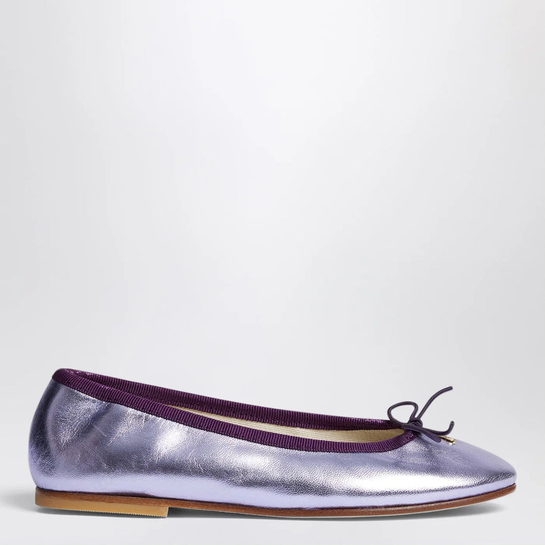 Bonpoint - Lisa iridescent lilac leather ballet flats