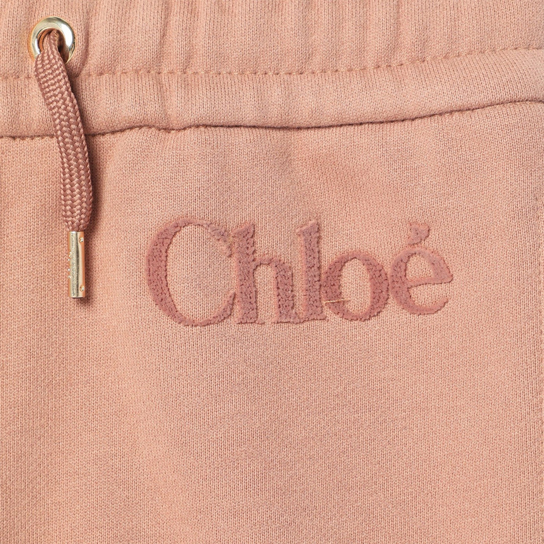 Chloé - Antique pink joggers with logo