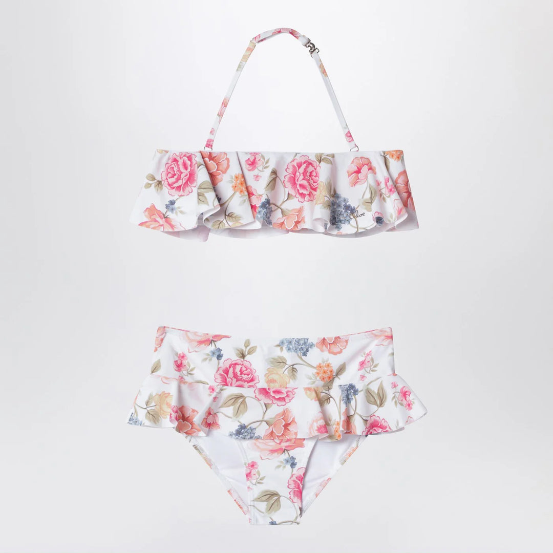 Chloé - Pink bikini with floral print