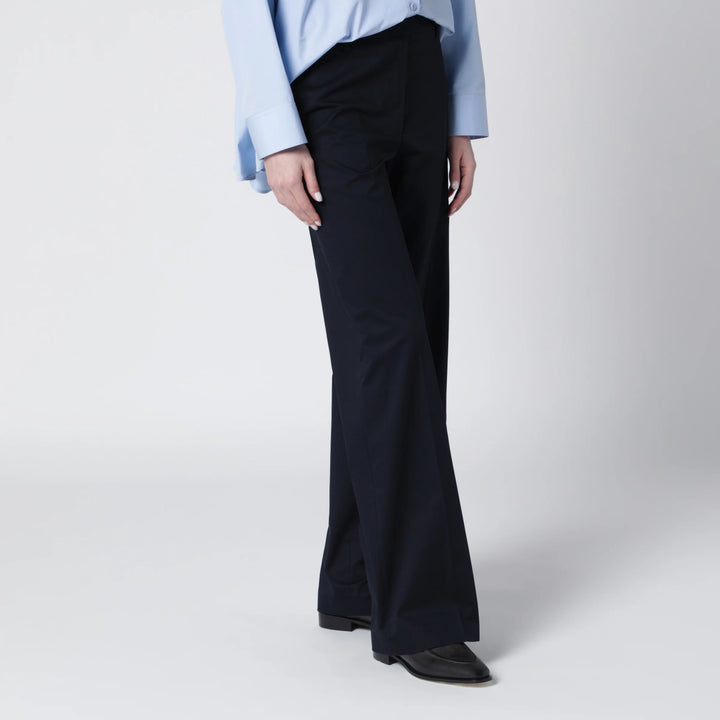 PT Torino - Francoise blue cotton blend trousers
