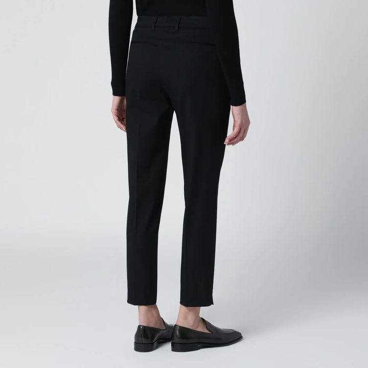 PT Torino - Black slim-fit cotton-blend trousers